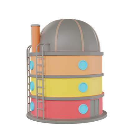 Silo Farm  3D Icon