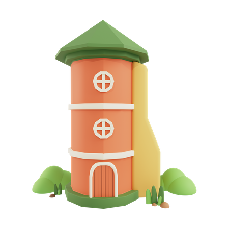 Ferme de silos  3D Icon