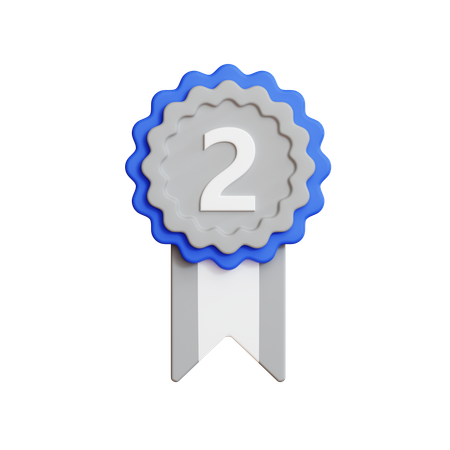 Silver Badge  3D Icon