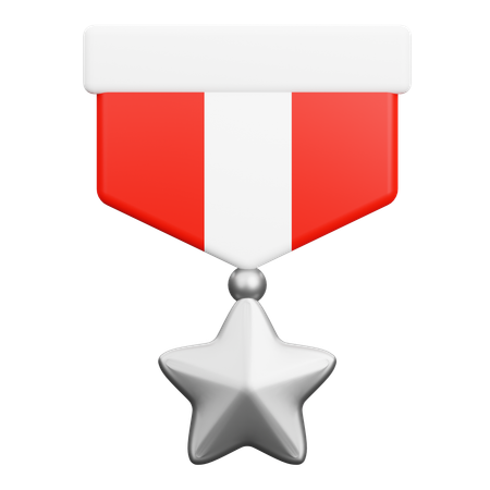 Silver Badge  3D Icon