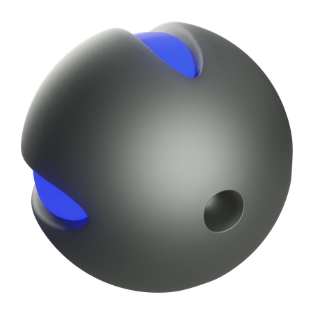 Silver Ball Sphere  3D Icon