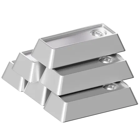 Silver Bar  3D Icon