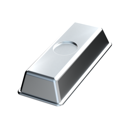 Silver Bar  3D Icon