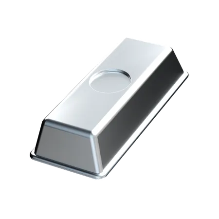 Silver Bar  3D Icon
