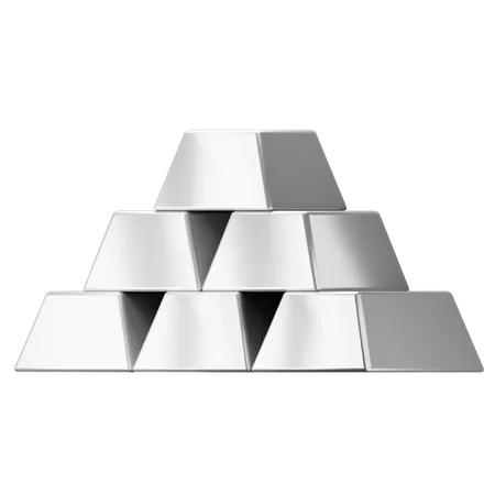 Silver Bars  3D Icon