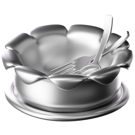 Silver Bowl  3D Icon