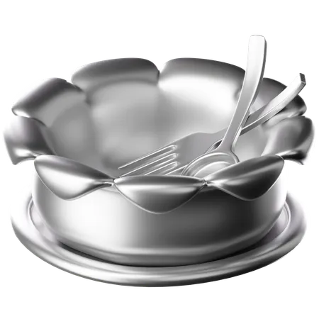 Silver Bowl  3D Icon