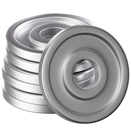 Silver Coin  3D Icon