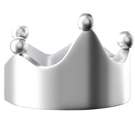 Silver Crown  3D Icon