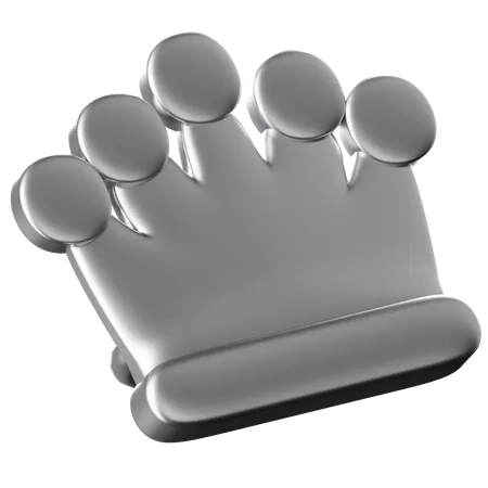 Silver Crown Pin  3D Icon