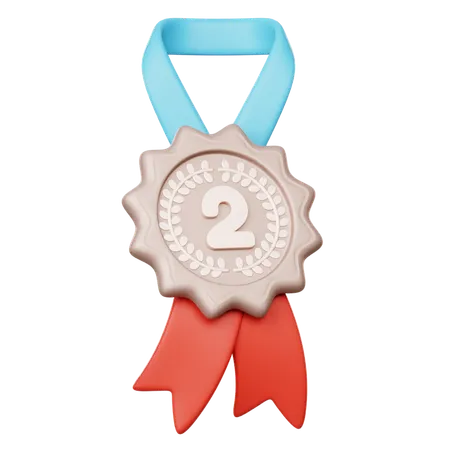 Silver Medal 2  3D Icon