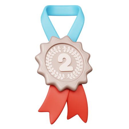 Silver Medal 2  3D Icon