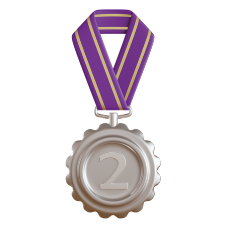 Silver Medal  3D Icon