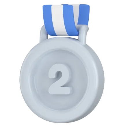 Silver medal  3D Icon