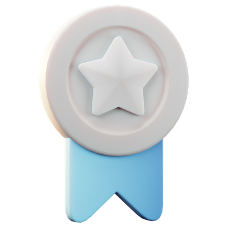 Silver Medal  3D Illustration