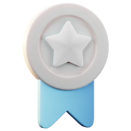 Silver Medal  3D Illustration