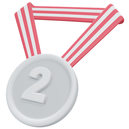 Silver Medal  3D Illustration