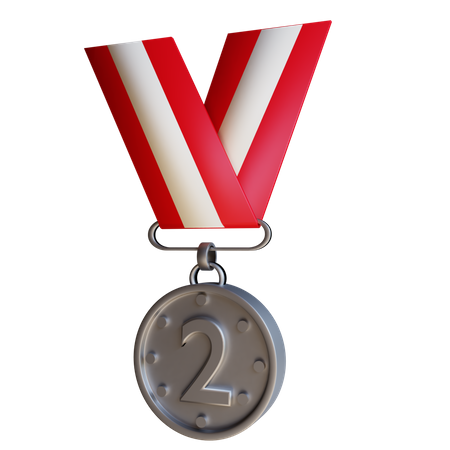 Silver Medal  3D Illustration