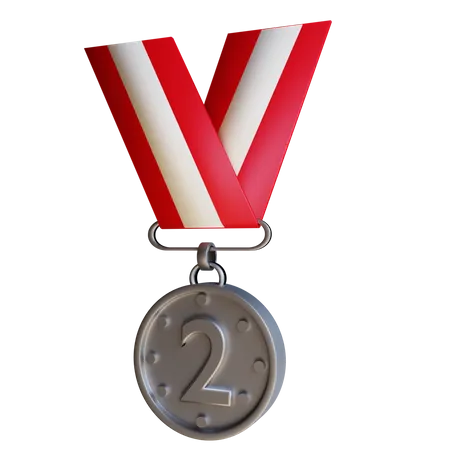 Silver Medal  3D Illustration