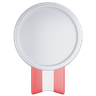 3d silver badge logo
