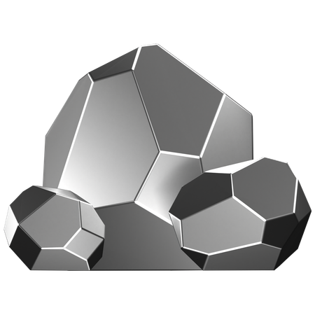 Silver Nugget  3D Icon