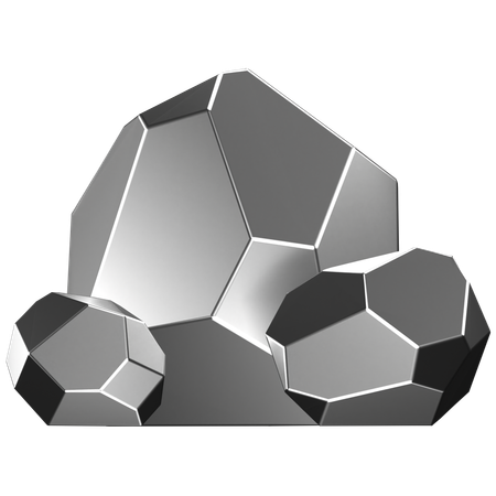 Silver Nugget  3D Icon
