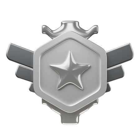 Silver Rank  3D Icon