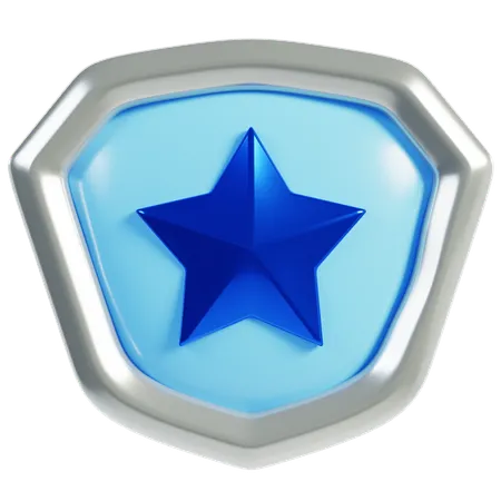 Silver Rank Badges  3D Icon