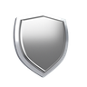 silver shield 3d logo
