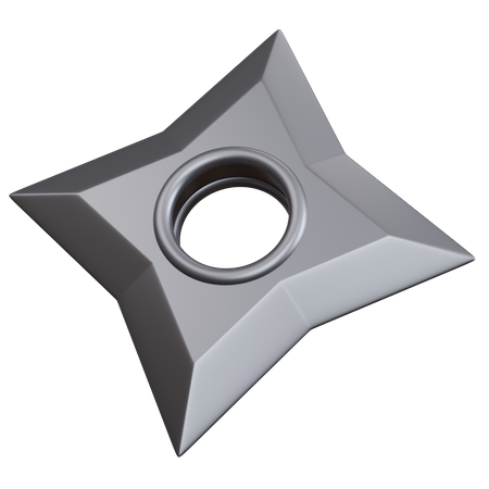 Silver Shuriken  3D Icon