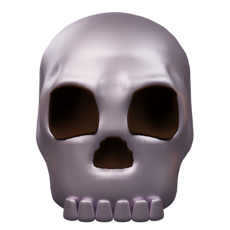 Silver Skull  3D Icon