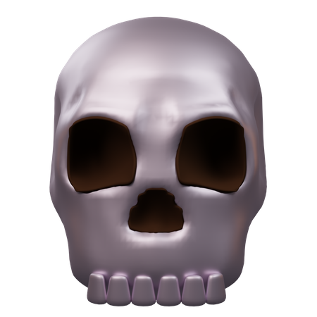 Silver Skull 3D Icon