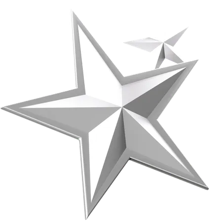 Silver Star  3D Icon