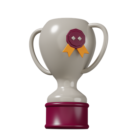 Silver trophy  3D Icon