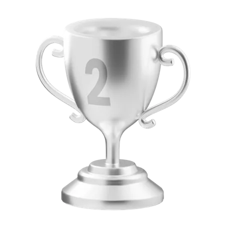 Silver trophy  3D Illustration