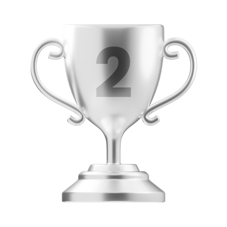 Silver trophy 3D Illustration