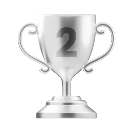 Silver trophy  3D Illustration