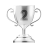 silver trophy emoji 3d