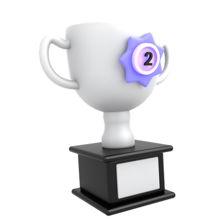 Silver Trophy  3D Illustration