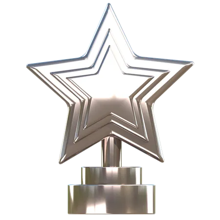 Silver Trophy Award  3D Icon
