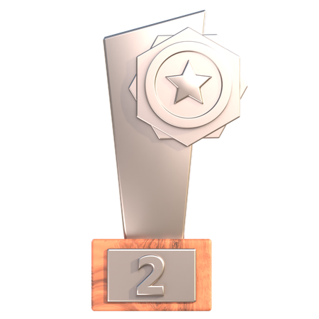 Silver Trophy Award  3D Icon