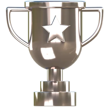 Silver Trophy Award  3D Icon