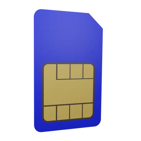 Sim Card  3D Icon