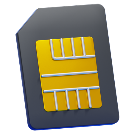 Sim Card  3D Icon