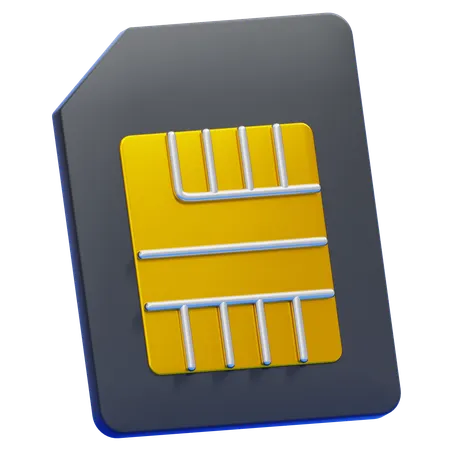 Sim Card  3D Icon