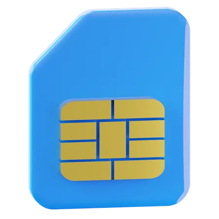 Sim Card  3D Icon