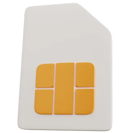 Sim Card  3D Icon