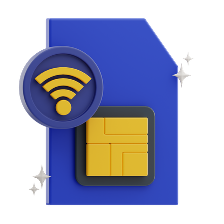 Sim Card  3D Icon