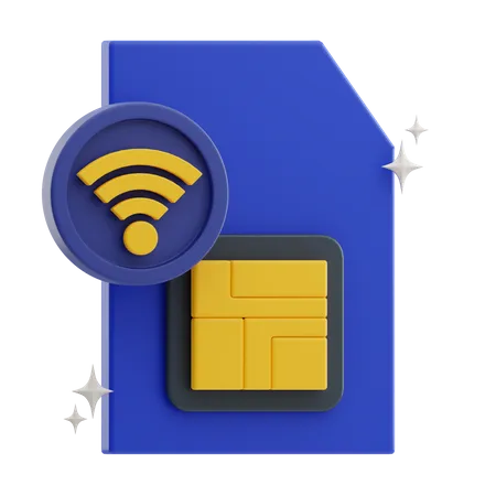 Sim Card  3D Icon