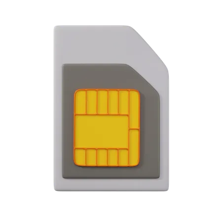 Sim Card  3D Icon